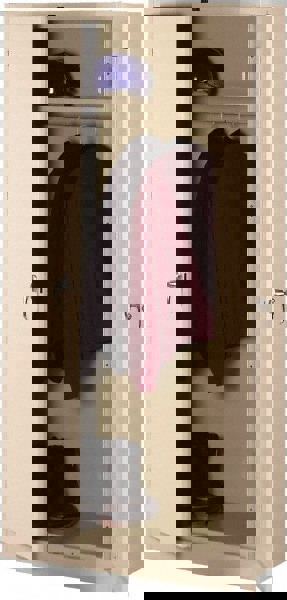 2 Shelf Wardrobe Storage Cabinet